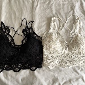 Cute lace bralettes! Blake&white 🤍🖤 never worn!